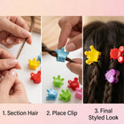Fashionable mini hair clips pack