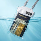 Product shot of waterproof case showing transparent front