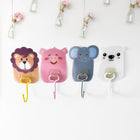 Cartoon stickers adhesive hooks set for kids' room organization