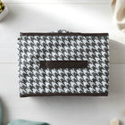 Folded fabric storage basket for closet storage