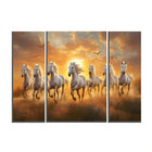 Bedroom wall decor featuring Horses Sunset MDF wall art
