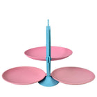 Mirror-finished fruit plate with fruits on top