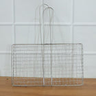 Heavy-duty stainless steel grill basket suitable for camping and picnics