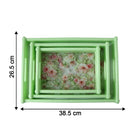 Colorful Floral Printed Serving Tray Set