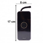Size guide for portable electric tyre pump with compact dimensions