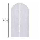 Visual illustrating the 118 cm length of the suit cover for long garments.