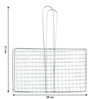 Secure food holding stainless steel grill basket for safe cooking