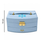 Jewelry box with drawer detail and layered compartments in India