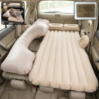 Inflatable car air mattress with inset view showing size and design