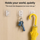 No drill transparent round adhesive wall hook