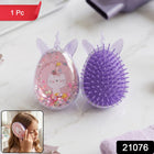 Kids detangling hair comb with unicorn design