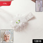 Elegant floral bow baby headband, lightweight and stretchable for infants