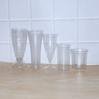Various angles of stylish unbreakable plastic glass set