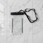 Studio shot demonstrating waterproof mobile pouch design