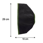 Front view of compact foldable fabric storage box