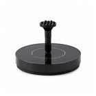Studio shot of solar fountain pump with dimensions display