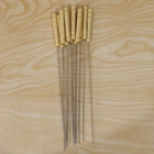Skewers with stainless steel sticks and wooden handles for grilling cooking