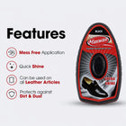 Easy use black shoe polish applicator