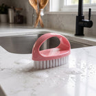 Clothes washing scrub brush with comfortable grip