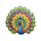 Decorative peacock motif soft floor mat in multi-color
