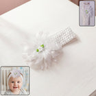 Beautiful floral baby headband for girls, soft elastic for comfortable fit