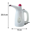 Size comparison of portable garment steamer with 200ML capacity