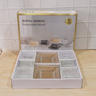 Versatile 12-piece transparent glass serving set