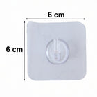 Close-up of transparent adhesive wall hook