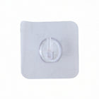 Plastic adhesive wall hook on wardrobe surface