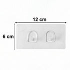 Side view of transparent self-adhesive wall hook