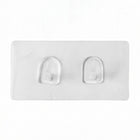 Transparent dual hook adhesive wall mount