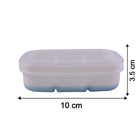 Detailed image showing the practical size of the plastic kitchen ice tray.
