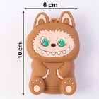 Lightweight mini silicone keychain pouch with strap for hanging on bags