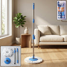 360 degree rotating spin mop with stainless steel handle for efficient cleaning
