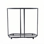 Modern metal beverage cup organizer rack for countertops