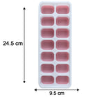 Tray with dimensions for pink ice cube tray