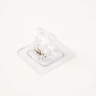 Self-adhesive curtain rail clip installed on wall for lightweight curtains