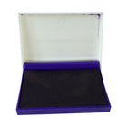Durable ink stamp pad in casing, ensuring long-lasting performance.