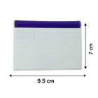 Stamp pad with dimensions for size reference, in typical office setup.