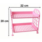 Countertop plastic storage shelf for home organization