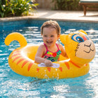 Bright, colorful tiger float ring for water activities