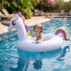Kids' safety and fun inflatable swim ring with unicorn design