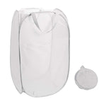Organizing clothes with collapsible mesh laundry hamper