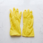 Waterproof household gloves in bright yellow