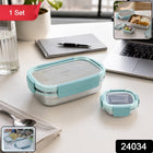 Ganesh Shine 750 stainless steel lunch box set with small side container