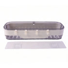 Space-saving bathroom storage rack with integrated hanging hooks