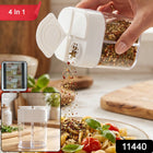 Kitchen spice storage jar with easy pour lid