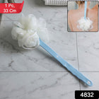 Back scrubber shower brush pack with extended handle