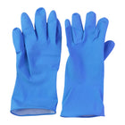Reusable large blue waterproof rubber gloves
