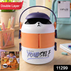Durable plastic cartoon lunch box with compartments